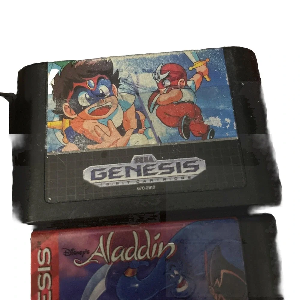 Vtg Lot of 7 Sega Genesis Game Cartridges Batman And Robin Chiki Chiki Boys More